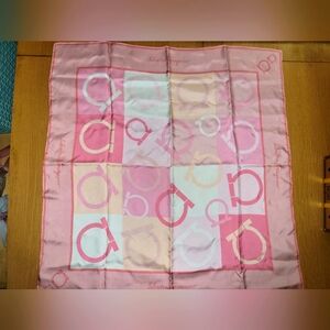 Ferragamo Pink Silk Scarf